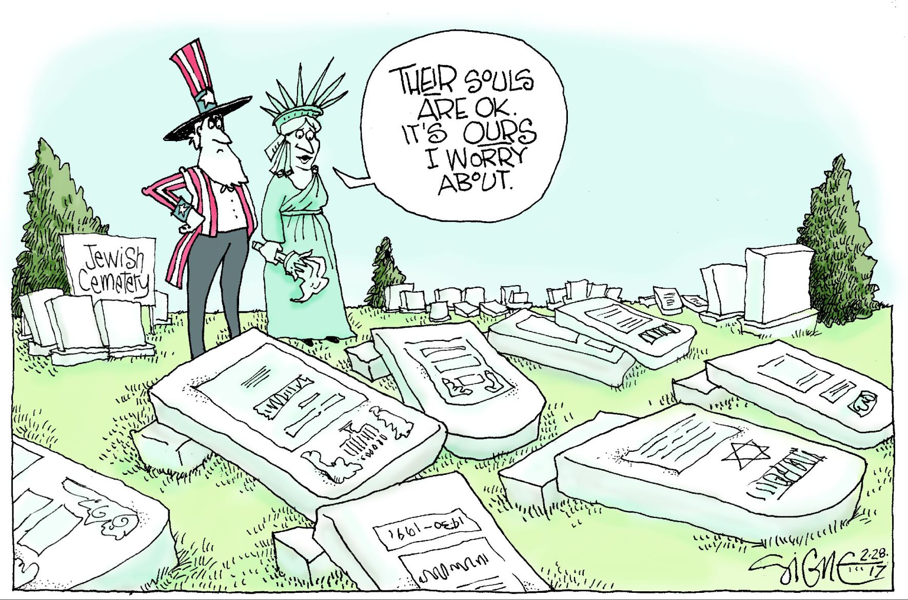 Signe Wilkinson editorial cartoon